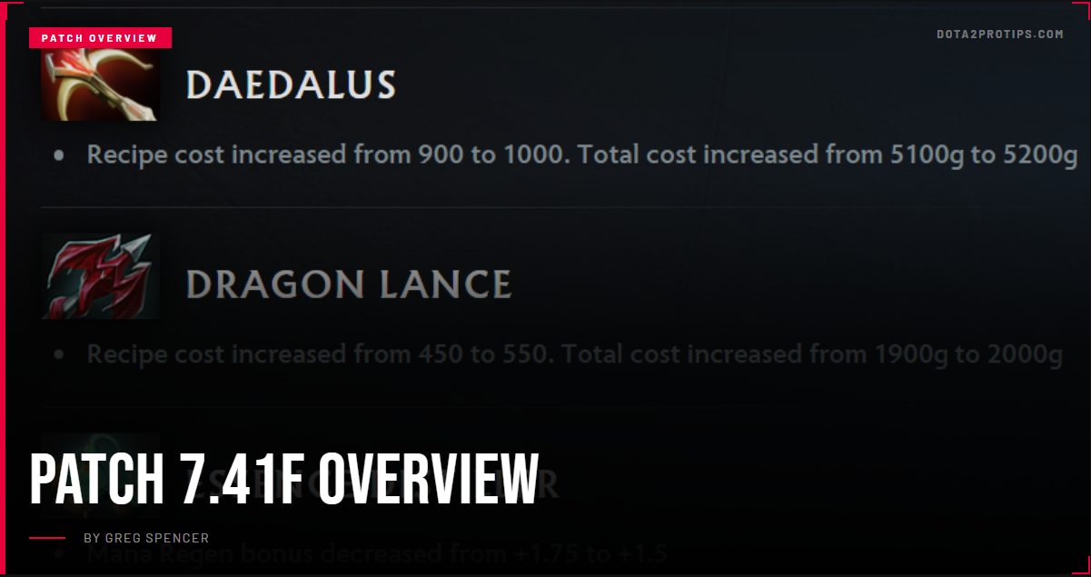 Patch 7.41f Overview