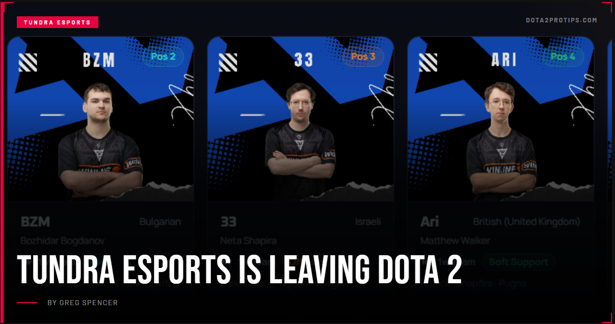 Tundra Esports is leaving Dota 2