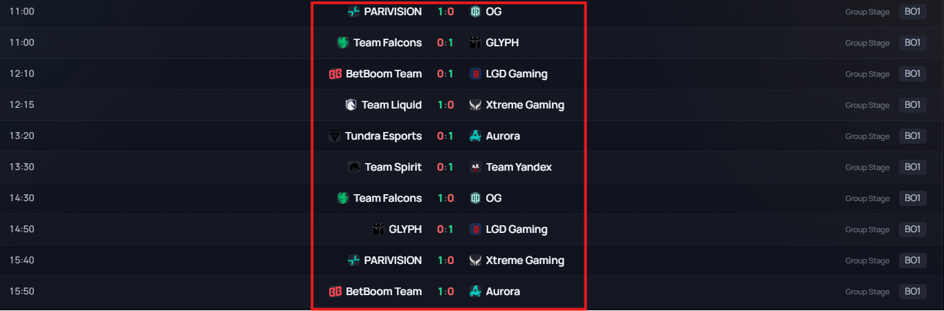 BO1 Matches